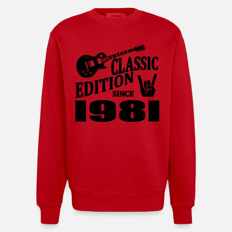 Edition classique depuis 1981 - Sweat bio épais oversize fabriqué en UE - rouge