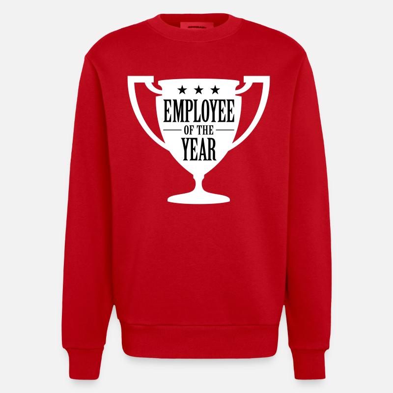 Employé de l'année! - Sweat bio épais oversize fabriqué en UE - rouge