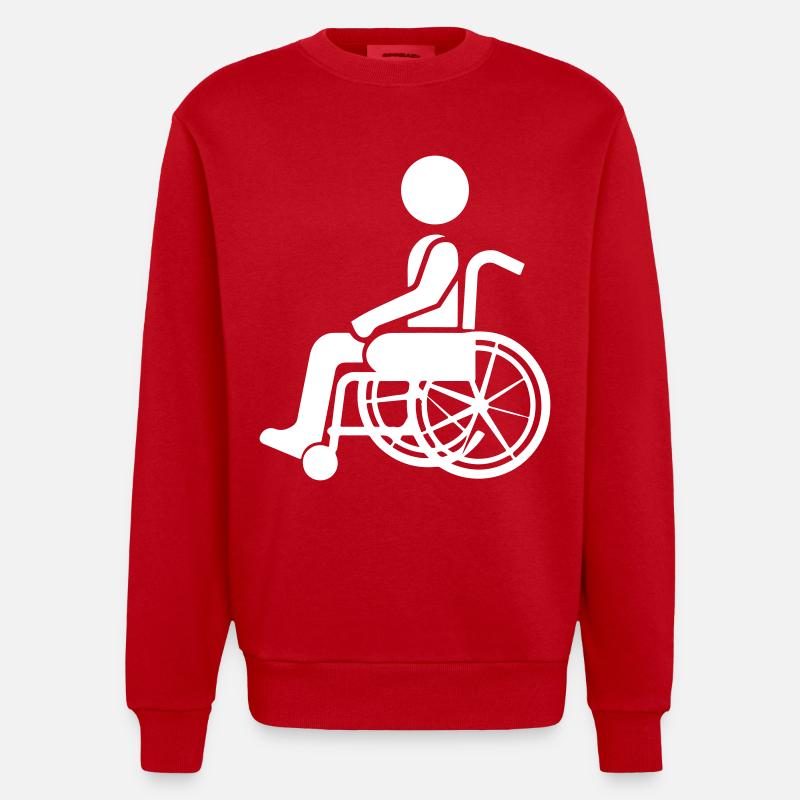Rollstuhl - Heavyweight Oversized Organic Crew Neck Made in EU - Rot