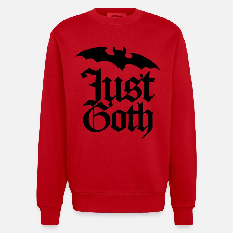 Just Goth - Heavyweight Oversized Organic Crew Neck Made in EU - Rot