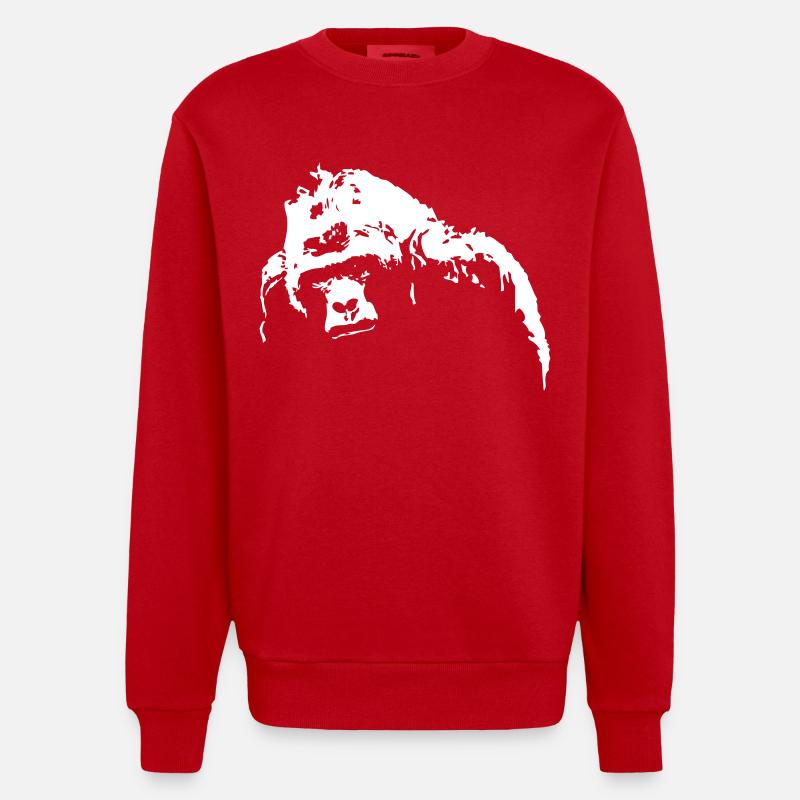 gorilla - Sweat bio épais oversize fabriqué en UE - rouge