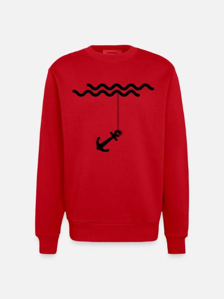 Anker - Heavyweight Oversized Organic Crew Neck Made in EU - Rot