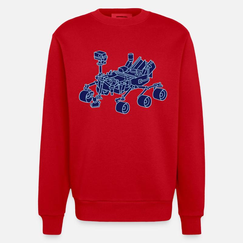 Curiosity Marsrover 2 - Heavyweight Oversized Organic Crew Neck Made in EU - Rot