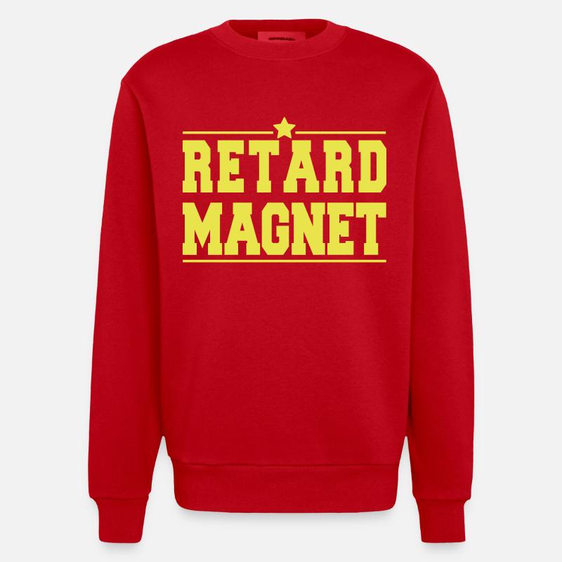 Stern RetardMagnet - Heavyweight Oversized Organic Crew Neck Made in EU - Rot