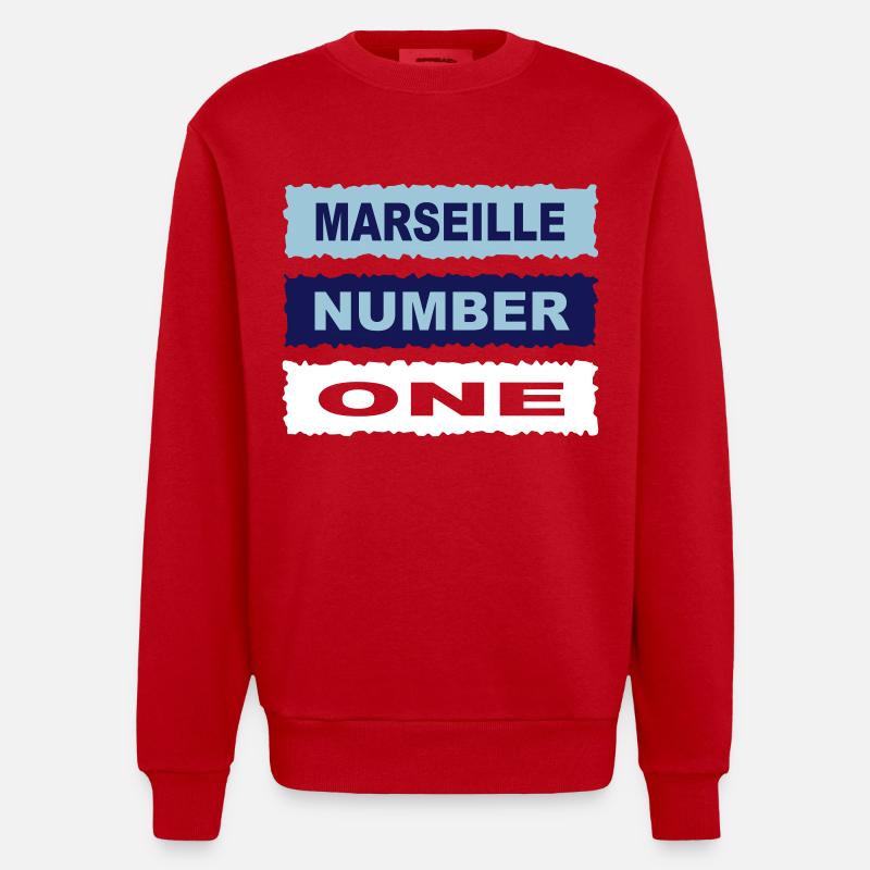Marseille - Heavyweight Oversized Organic Crew Neck Made in EU - Rot