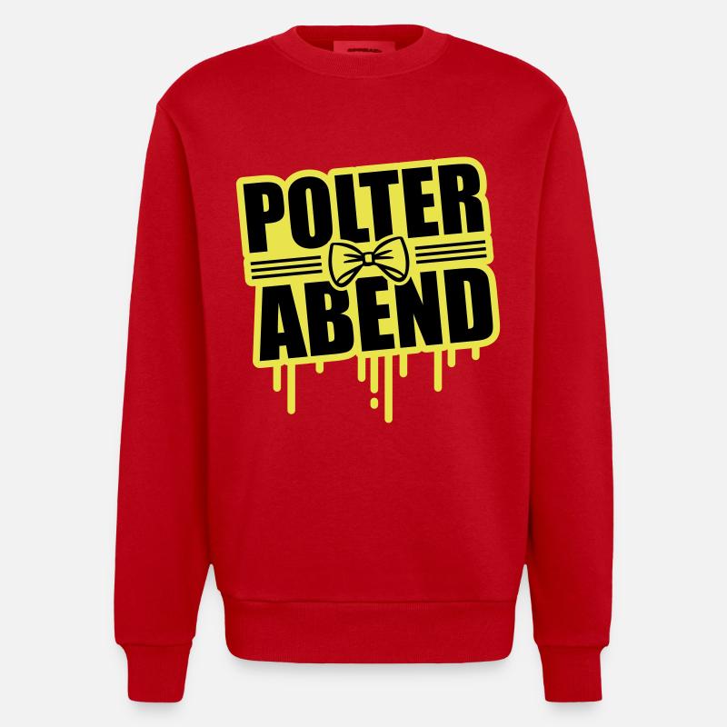Polterabend Junggesellenabschied - Heavyweight Oversized Organic Crew Neck Made in EU - Rot