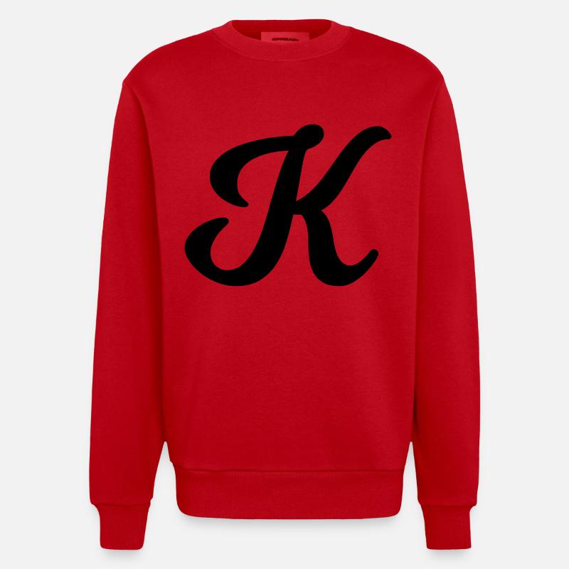 Keblem K - Heavyweight Oversized Organic Crew Neck Made in EU - red