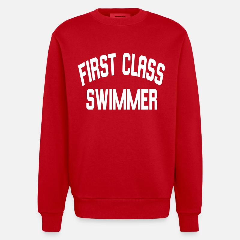 First Class Swimmer - Sweat bio épais oversize fabriqué en UE - rouge