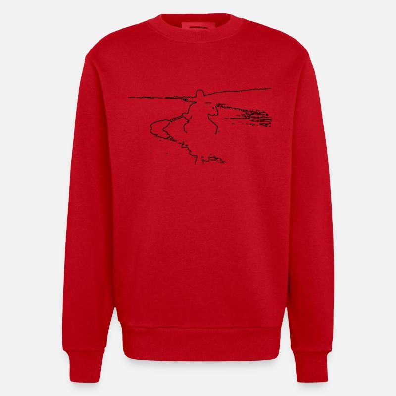 Kajak - Heavyweight Oversized Organic Crew Neck Made in EU - Rot