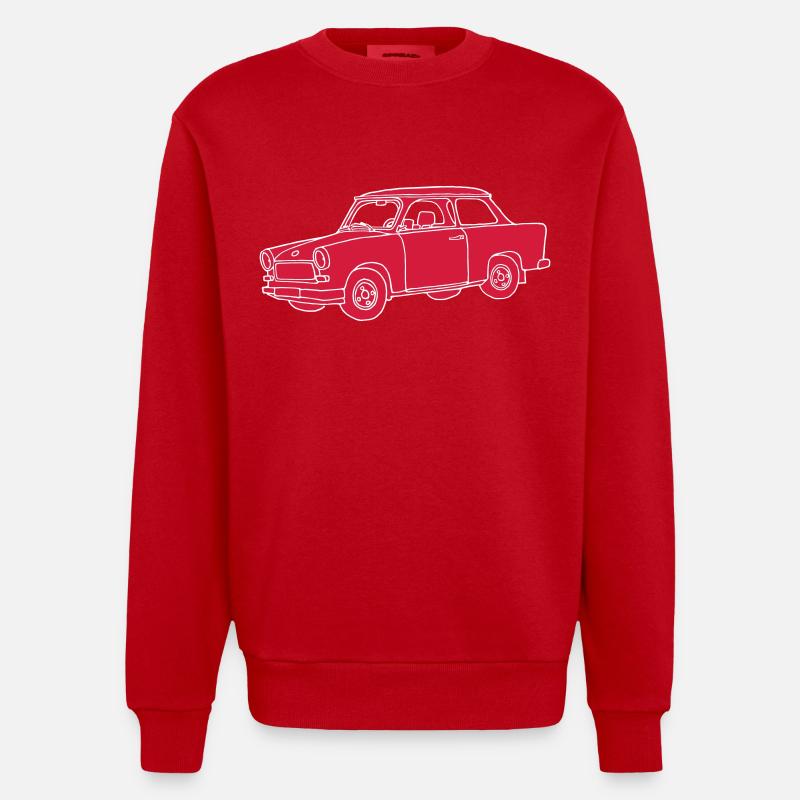  2 - Heavyweight Oversized Organic Crew Neck Made in EU - Rot