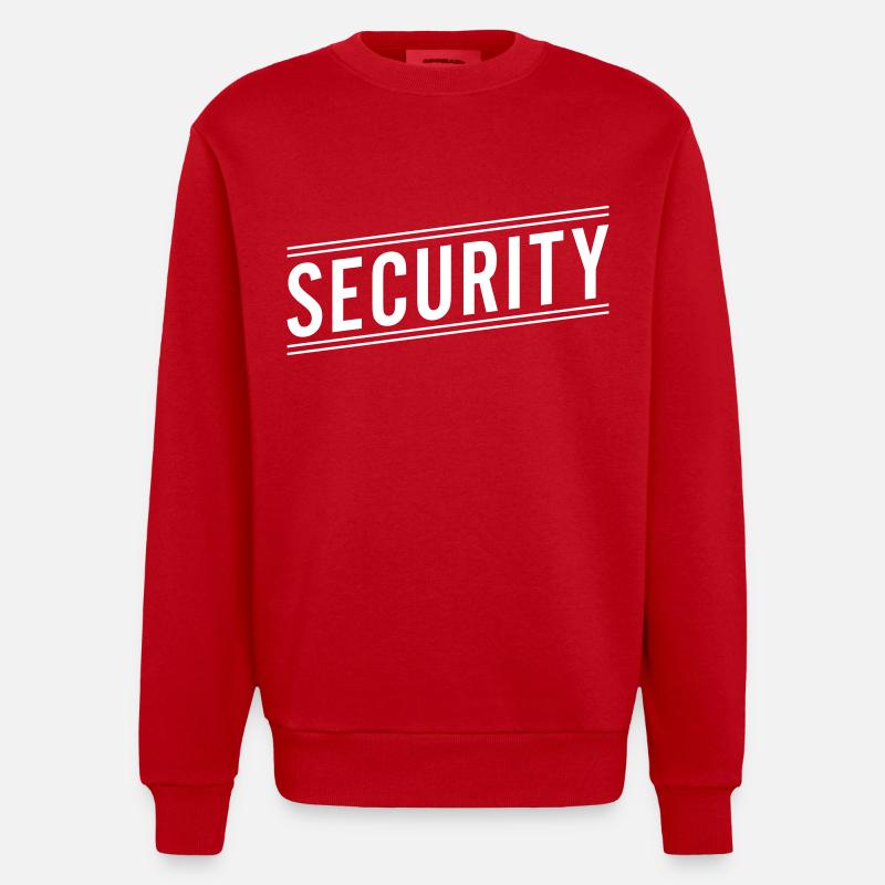 Security - Heavyweight Oversized Organic Crew Neck Made in EU - Rot