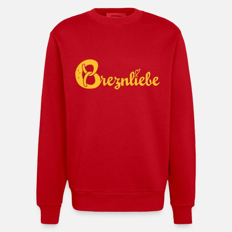Breznliebe (gelb) - Heavyweight Oversized Organic Crew Neck Made in EU - Rot