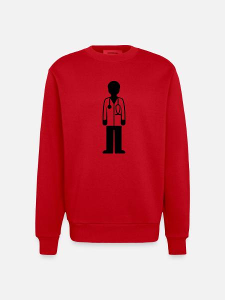Doktor Arzt - Heavyweight Oversized Organic Crew Neck Made in EU - Rot