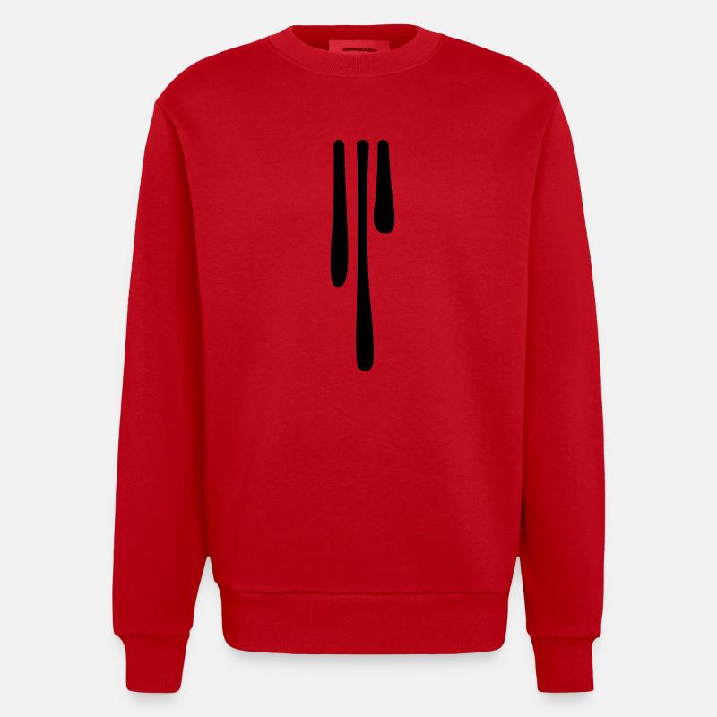 drips_4 - Sweat bio épais oversize fabriqué en UE - rouge