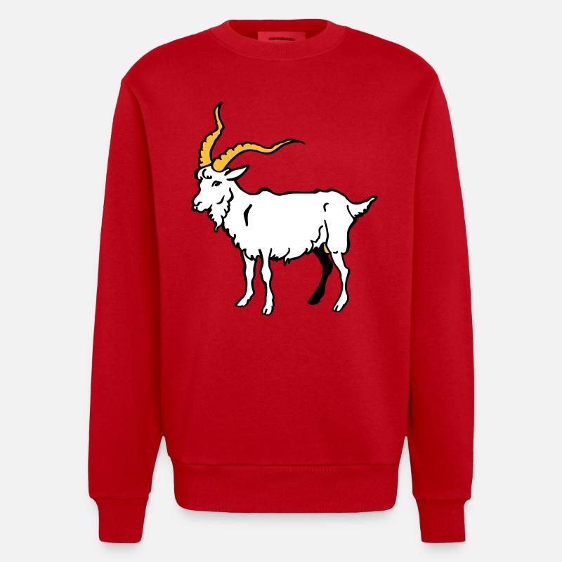 Billy-chèvre - Sweat bio épais oversize fabriqué en UE - rouge