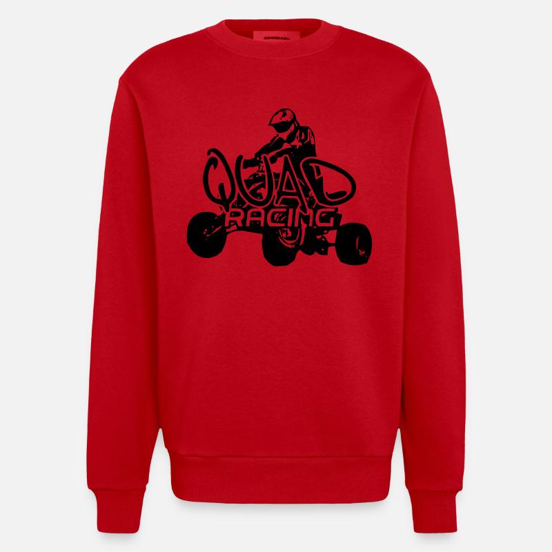 Quad3 - Sweat bio épais oversize fabriqué en UE - rouge