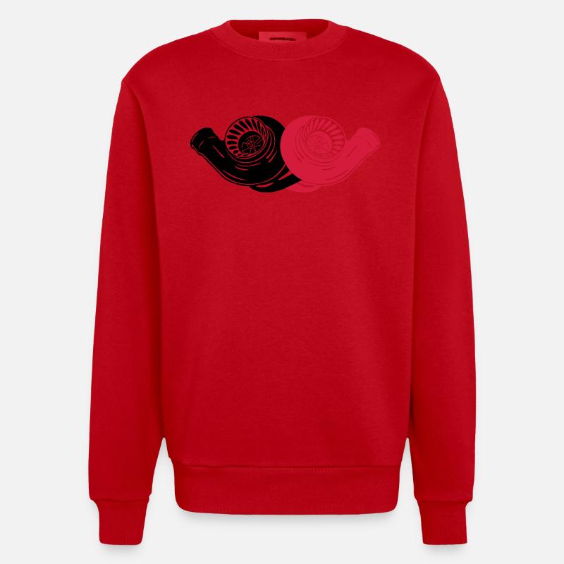 BiTURBO - Sweat bio épais oversize fabriqué en UE - rouge