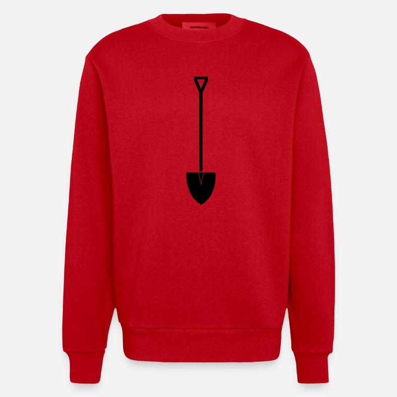 schaufel - Heavyweight Oversized Organic Crew Neck Made in EU - red