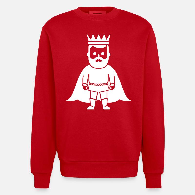 Roi Majesté - Sweat bio épais oversize fabriqué en UE - rouge