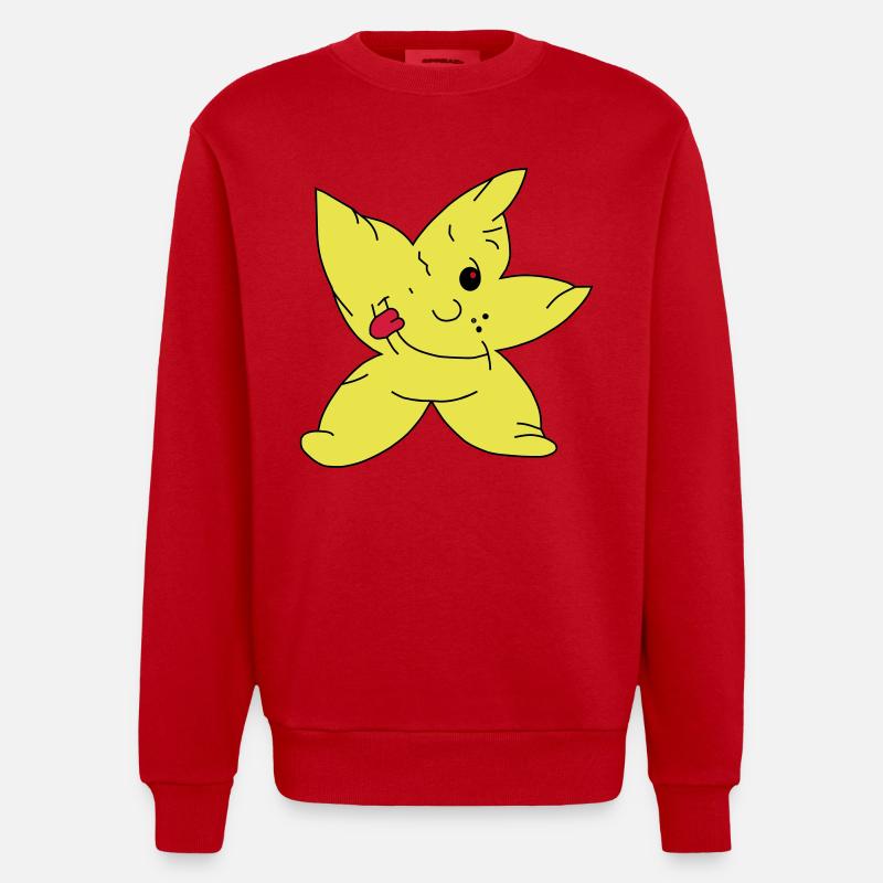 star - Sweat bio épais oversize fabriqué en UE - rouge