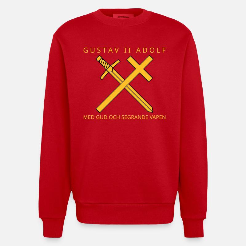 Gustave II Adolphe - Sweat bio épais oversize fabriqué en UE - rouge