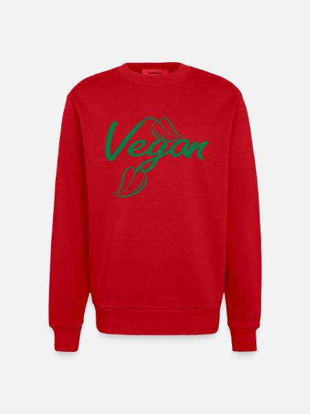 Vegan - Heavyweight Oversized Organic Crew Neck Made in EU - Rot