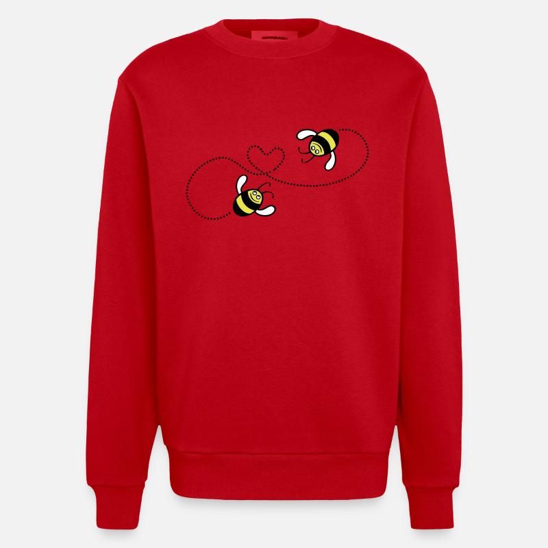 Amour - Sweat bio épais oversize fabriqué en UE - rouge