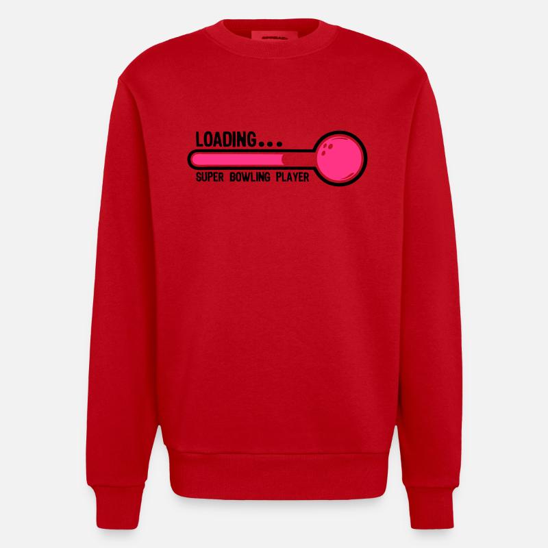 bowling boule loading super player1 - Sweat bio épais oversize fabriqué en UE - rouge
