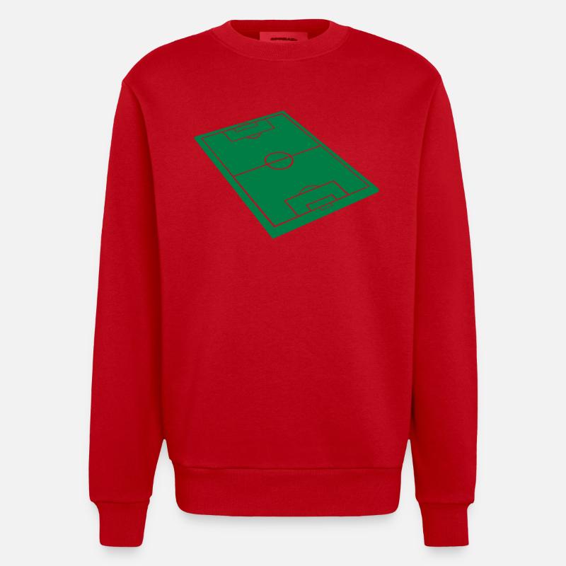 Playfield - Heavyweight Oversized Organic Crew Neck Made in EU - Rot