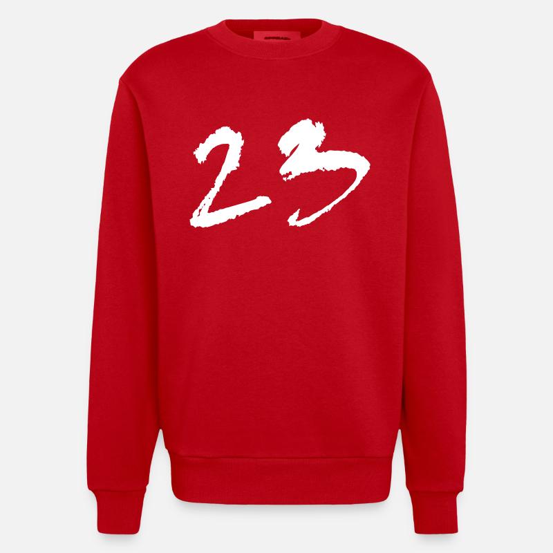 23 tekno - Sweat bio épais oversize fabriqué en UE - rouge
