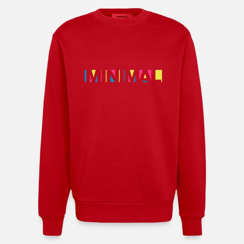 minimale inverti 3c - Sweat bio épais oversize fabriqué en UE - rouge