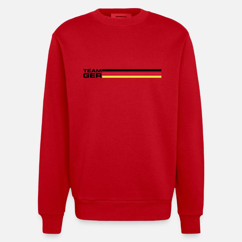 Équipe d’Allemagne - Sweat bio épais oversize fabriqué en UE - rouge
