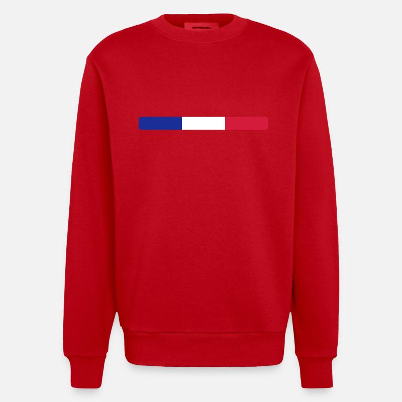 France - Heavyweight Oversized Organic Crew Neck Made in EU - Rot