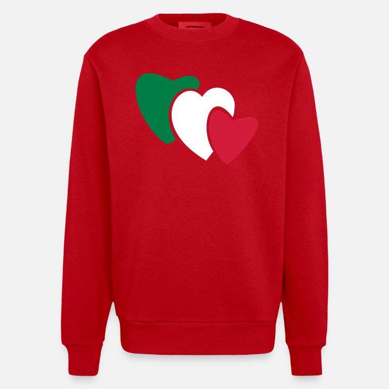 tricuore - Sweat bio épais oversize fabriqué en UE - rouge