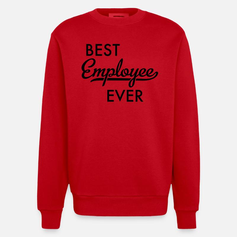 Mitarbeiter - Heavyweight Oversized Organic Crew Neck Made in EU - Rot