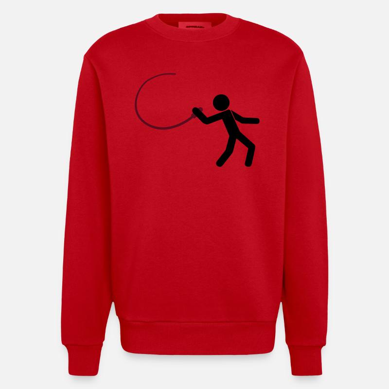 M8 mit Peitsche - Heavyweight Oversized Organic Crew Neck Made in EU - Rot