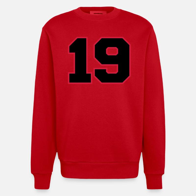 Number19 - Sweat bio épais oversize fabriqué en UE - rouge