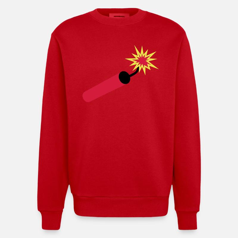 dynamit___f3 - Sweat bio épais oversize fabriqué en UE - rouge