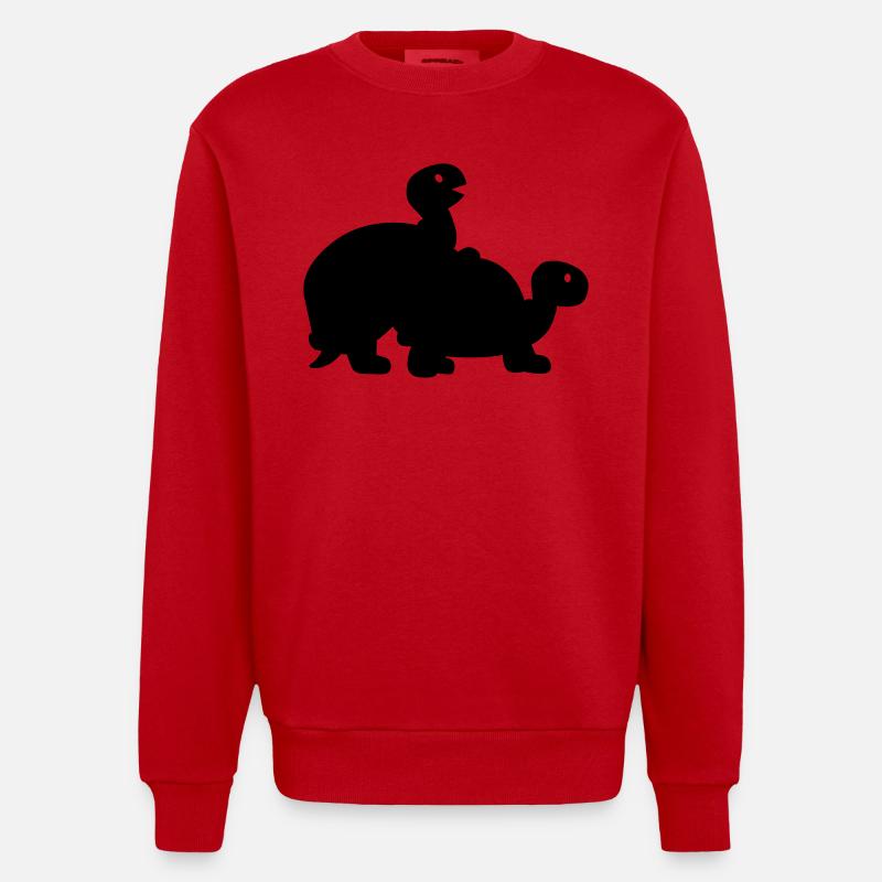 Schildkröte - Heavyweight Oversized Organic Crew Neck Made in EU - Rot