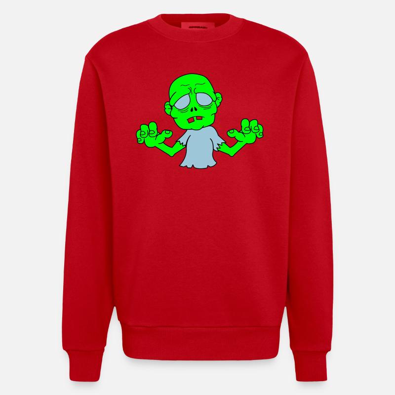 Zombi - Sweat bio épais oversize fabriqué en UE - rouge