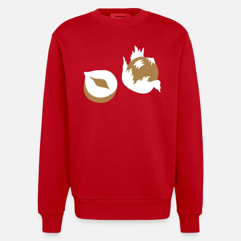 Écrou - Noix - Nuts - 2C - Sweat bio épais oversize fabriqué en UE - rouge