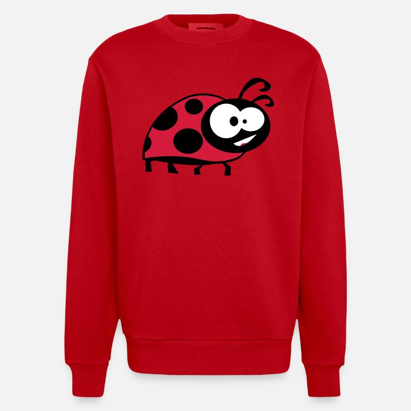ladybug der Marienkäfer - Heavyweight Oversized Organic Crew Neck Made in EU - Rot