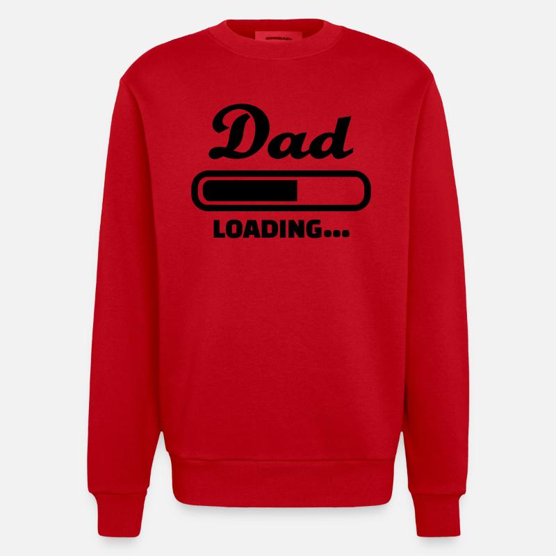Dad Loading - Sweat bio épais oversize fabriqué en UE - rouge