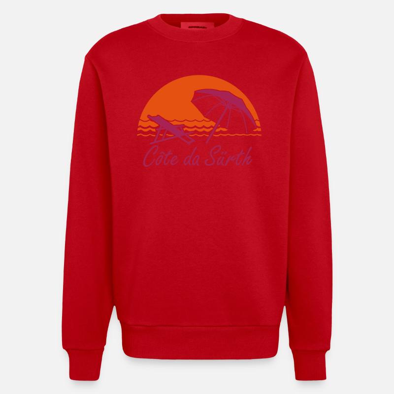 Côte da Sürth - Heavyweight Oversized Organic Crew Neck Made in EU - Rot