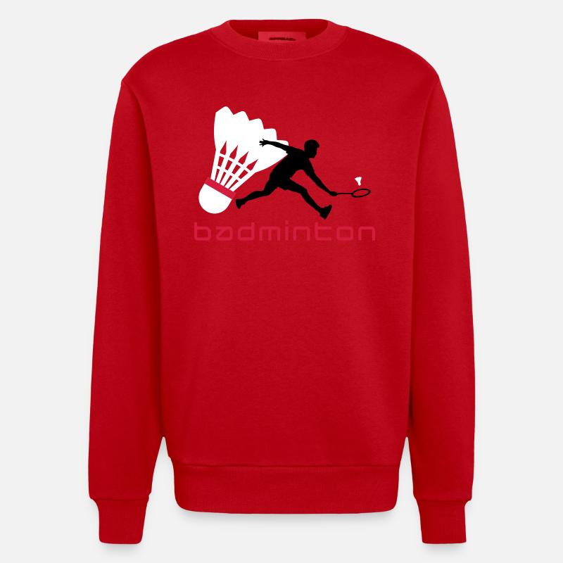 badminton_022011_t_3c - Sweat bio épais oversize fabriqué en UE - rouge