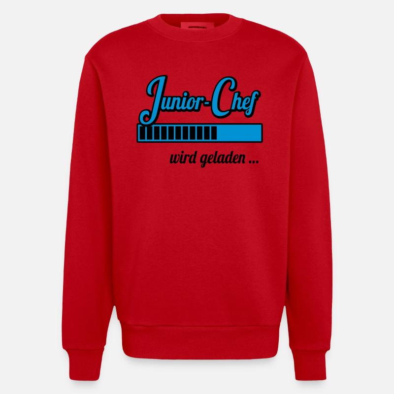 Junior chef Loading ... (pregnancy) - Heavyweight Oversized Organic Crew Neck Made in EU - red