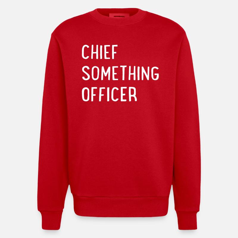 Chef de quelque chose - Sweat bio épais oversize fabriqué en UE - rouge