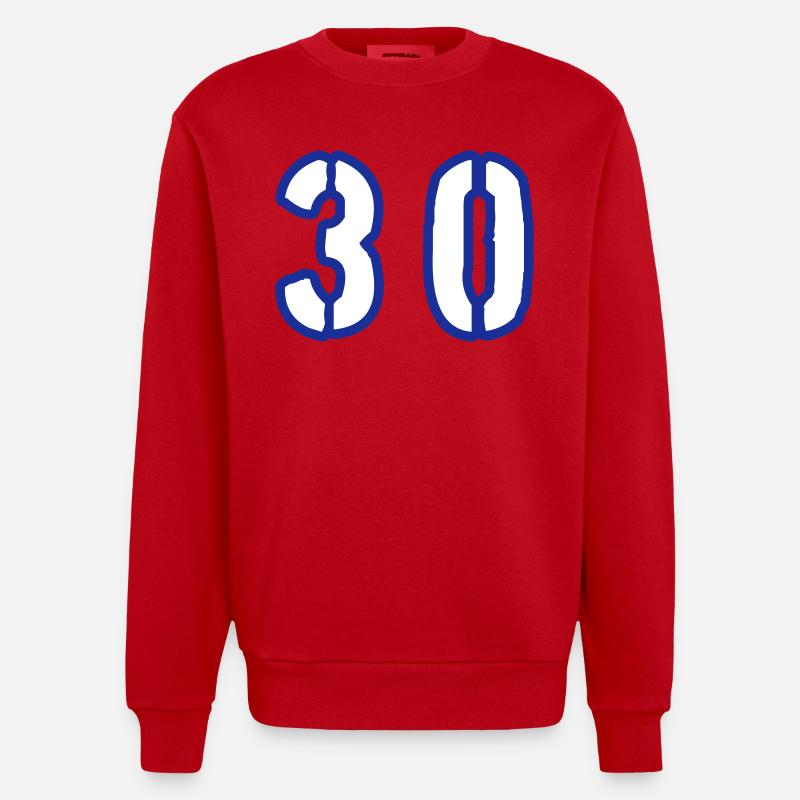 Symbole de 30 chiffres - Sweat bio épais oversize fabriqué en UE - rouge