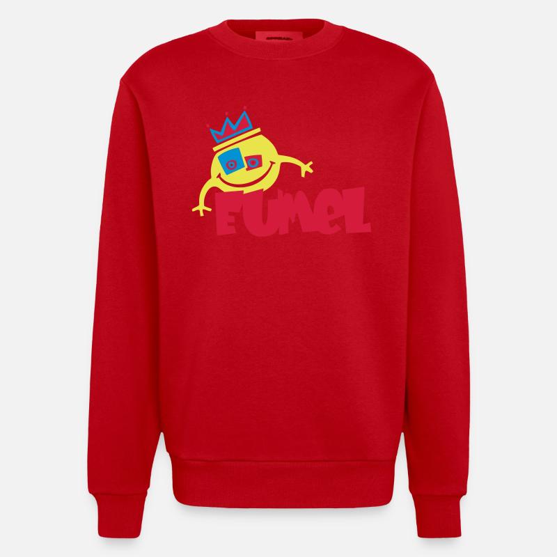Eumel - Sweat bio épais oversize fabriqué en UE - rouge