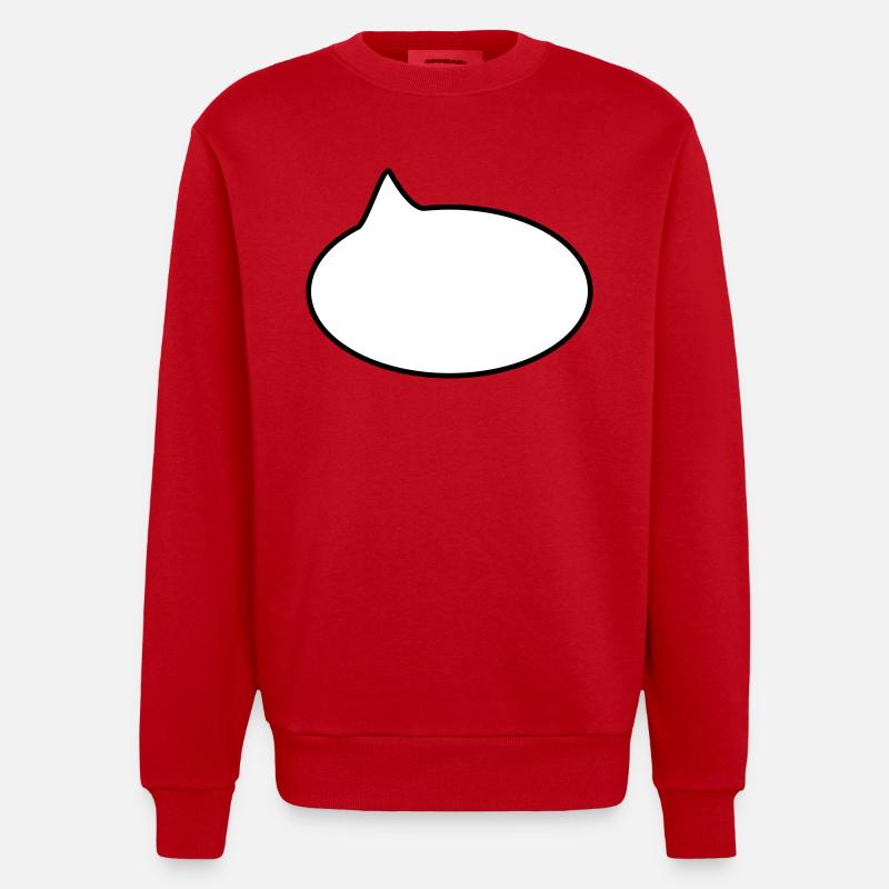 Ballon / / dessin animé / / dire / / déclaration - Sweat bio épais oversize fabriqué en UE - rouge